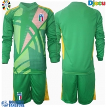 Italija Golmanski Gostujuci Dres za djecu EP 2024 Dugi Rukav (+ Kratke hlače)